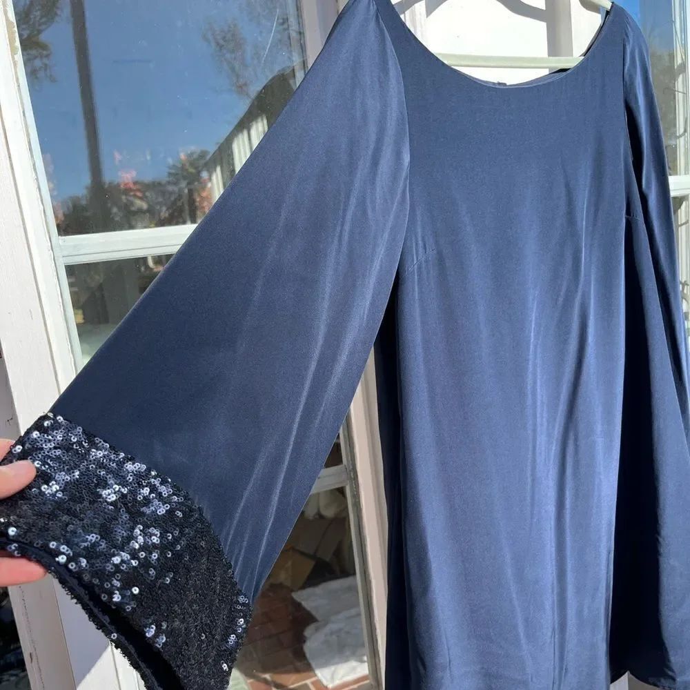 Elizabeth and James 100% Silk Sequin Shift Dress - Picture 2 of 12